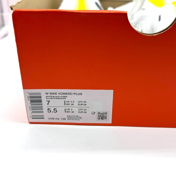 Nike Womens Vomero Plus White Black Cyber Shoes Sz 7 New Running HV8154-106 - Picture 10 of 11